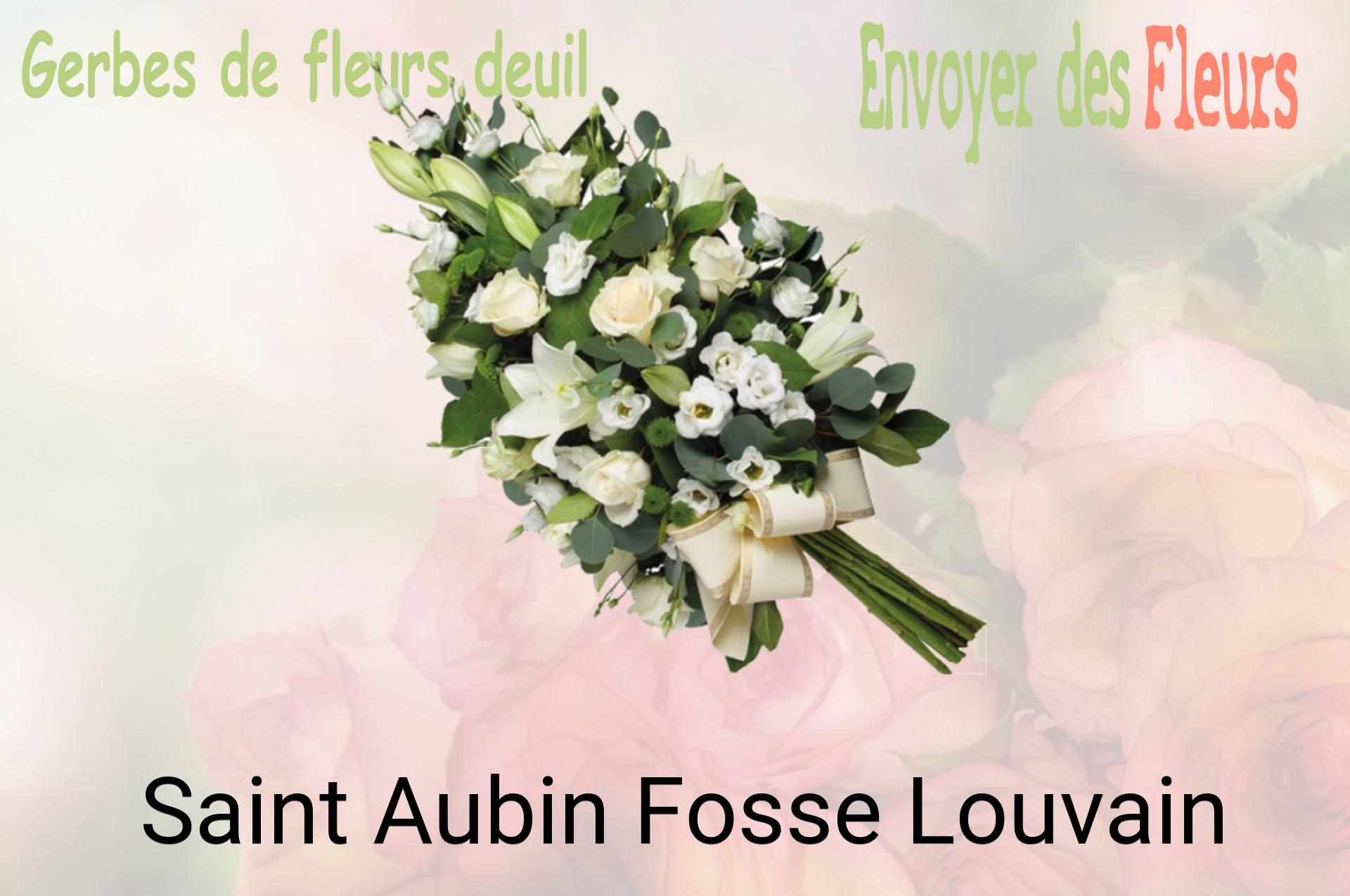 Gerbe de fleurs de deuil livrée à Saint-Aubin-Fosse-Louvain